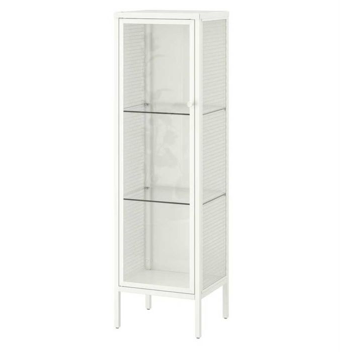 BAGGEBO Ikea Witryna, metal/biały, 34x30x116 cm