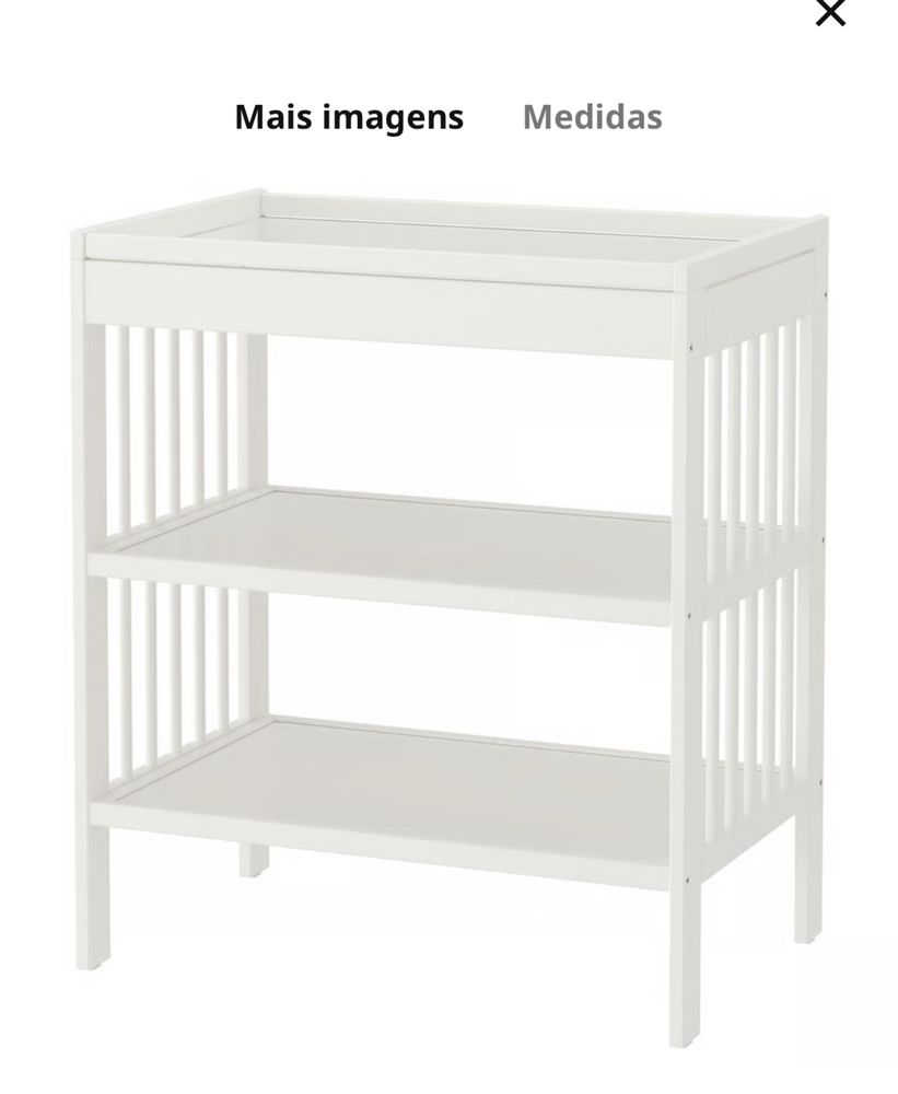 Trocador Gulliver da Ikea com colchão e duas capas