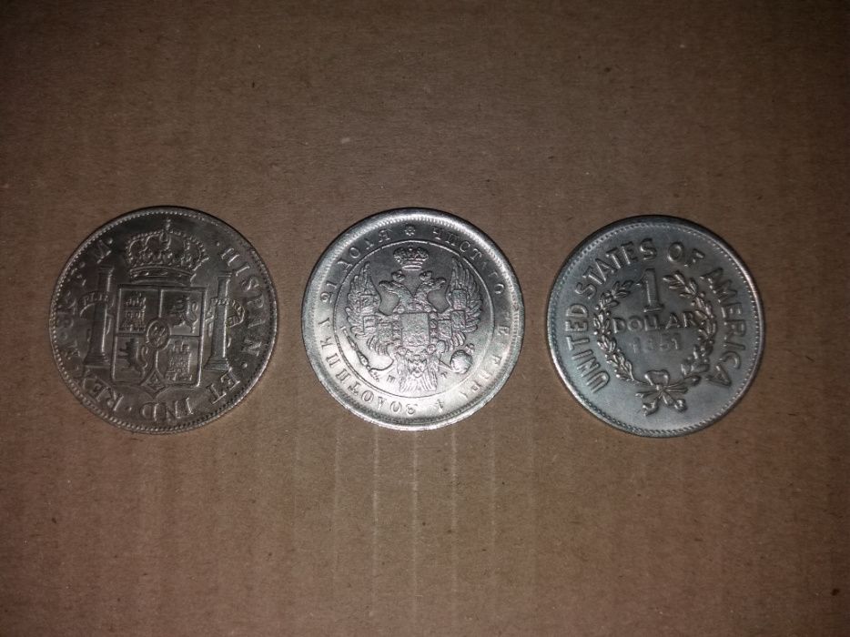 1 рубль 1833. 1 доллар 1851