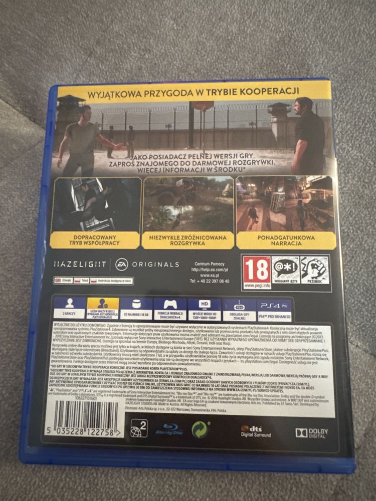 Gra A way out ps4 polska wersja