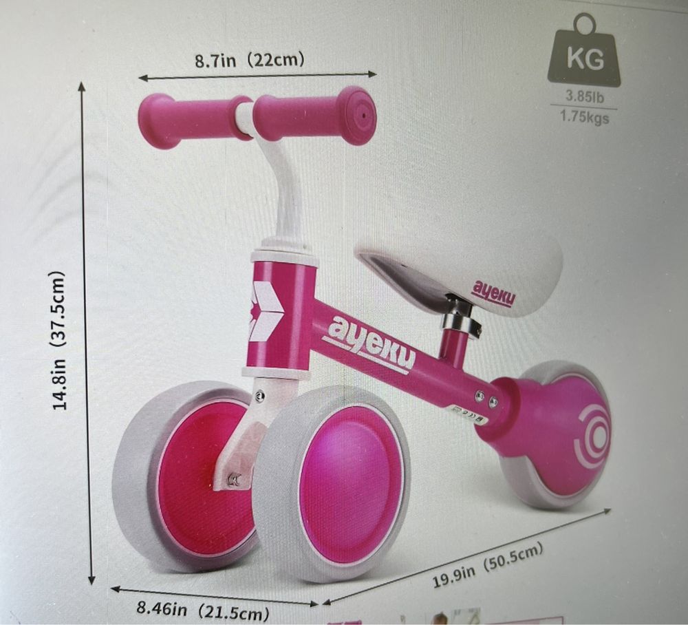 Rowerek Biegowy Balansowy AyeKu Baby Balance Bike Jeździk