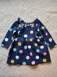 Sukienka granatowa w kropki Primark r.68