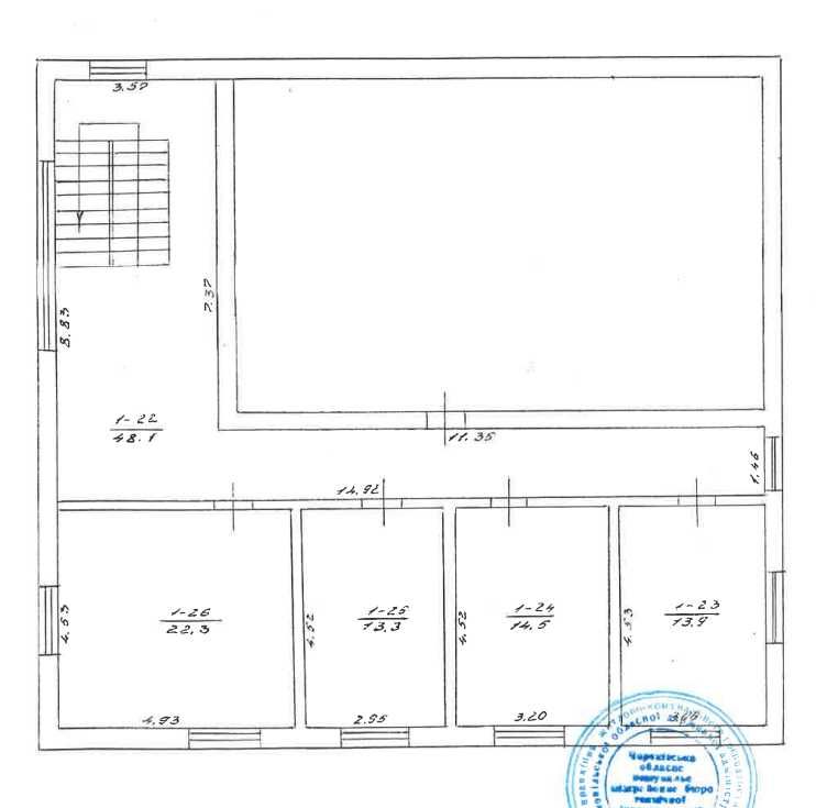 Оренда Укртелеком! 986,60м², м.Чортків вул.Копичинецька,57 А