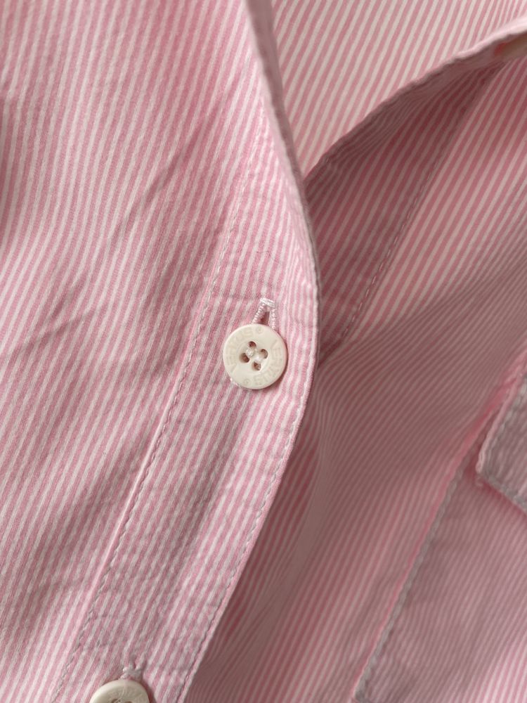 Koszula różowa w białe paski XS 34 Vertus