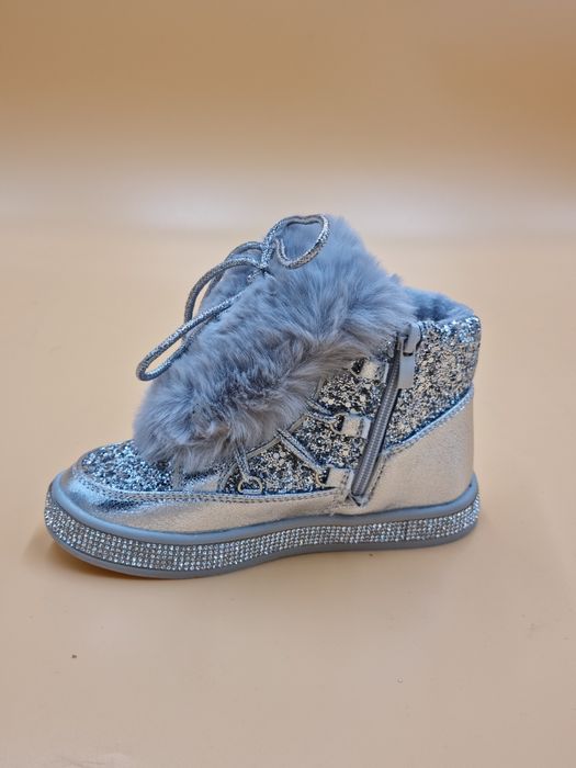 Buty dziewczęce 31-36 cekiny futerko zimowe