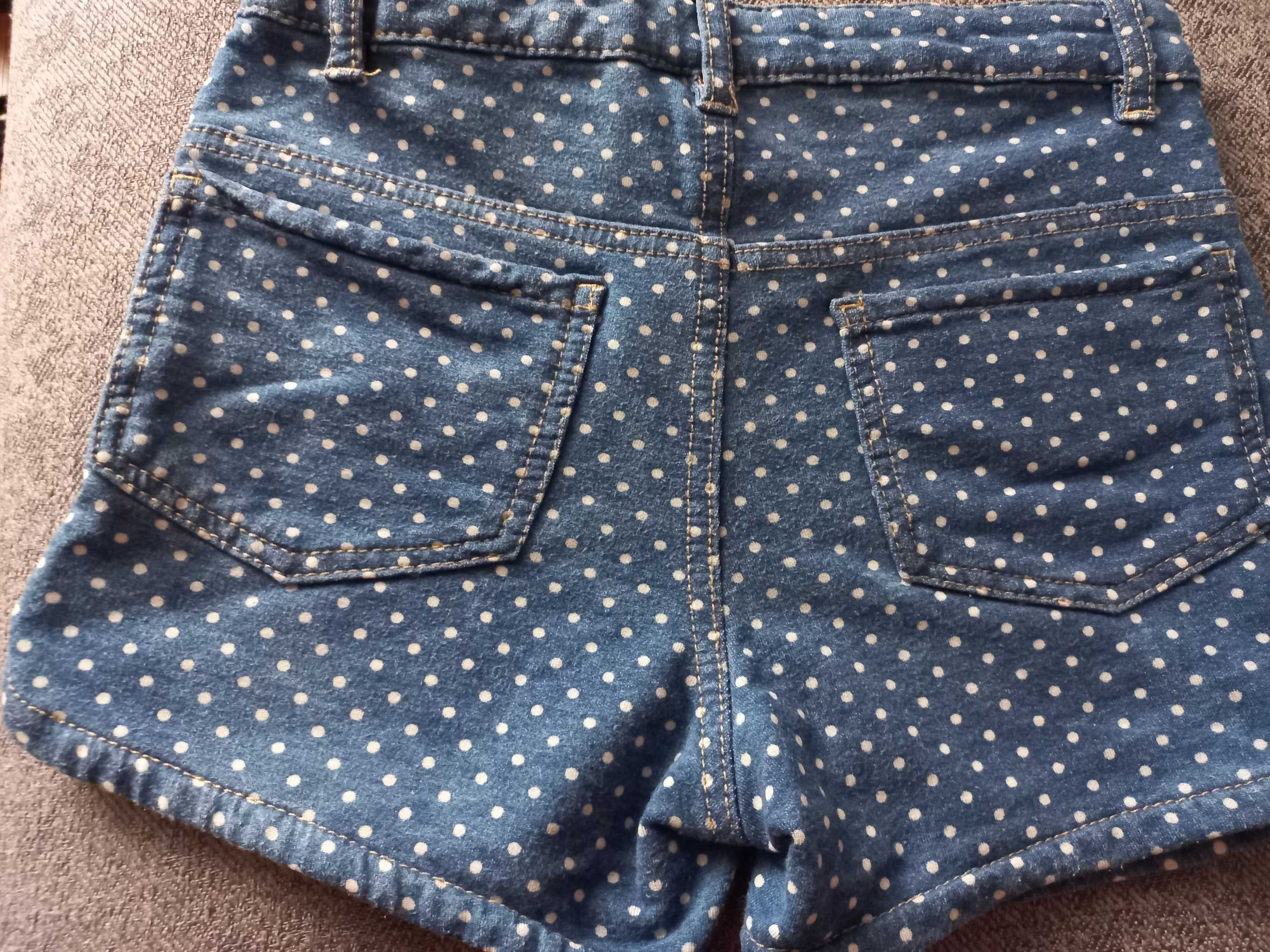 Spodenki jeans z lycra dziewczęce r.128