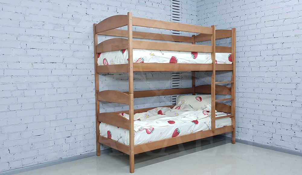 Двоярусне букове ліжко 80*190