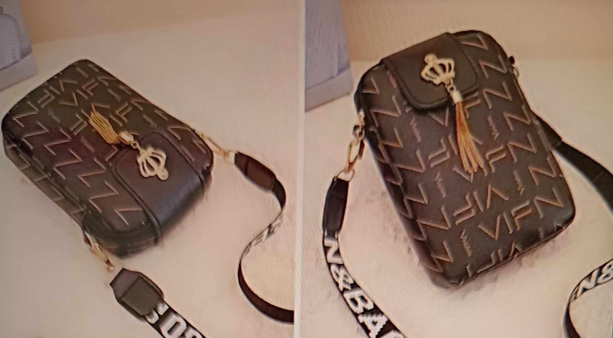 Dziewczęca pionowa torba na ramię z frędzlami z koronką
