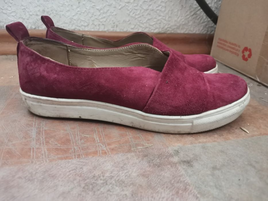 Замшевые натуральные слипоны