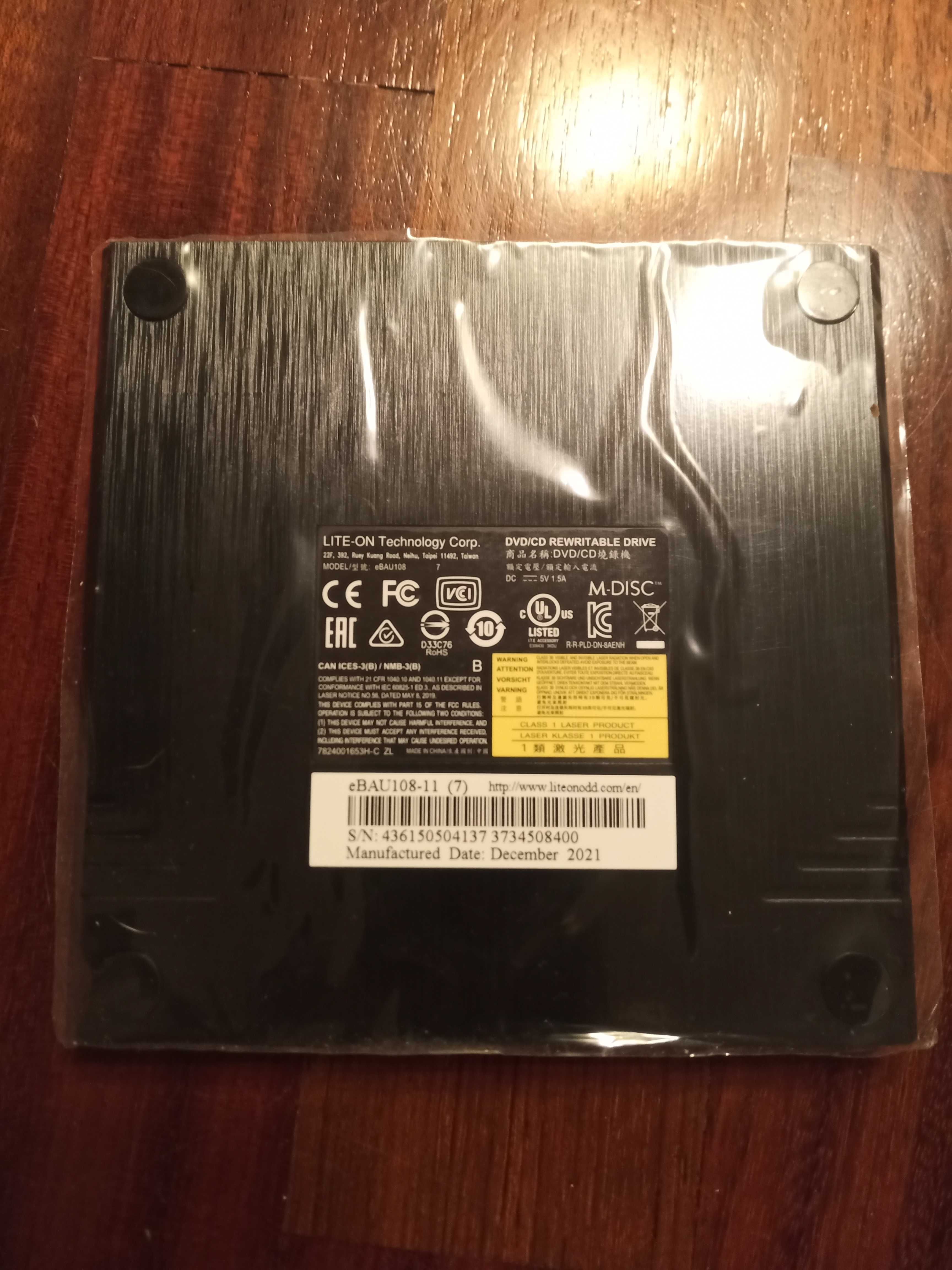 Leitor de CD - LITEON - 8x external DVD/CD writer - Novo