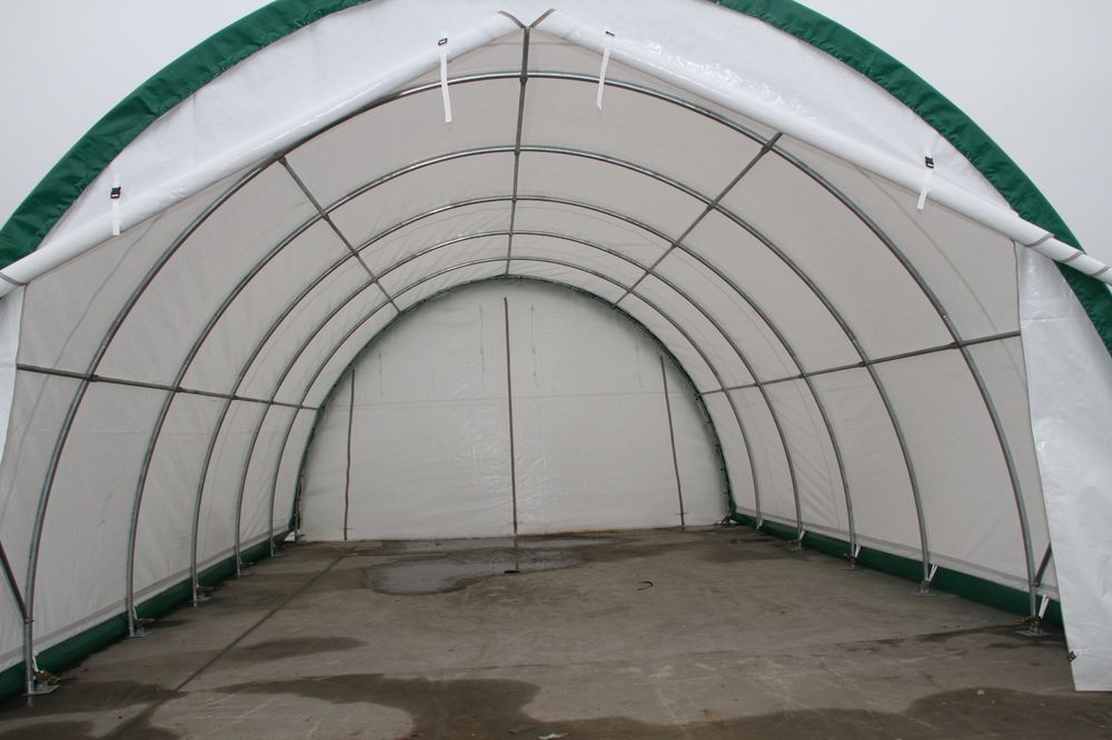 Hala namiotowa łukowa 6,1x18,3m Całoroczna ochrona | Gruba Plandeka!