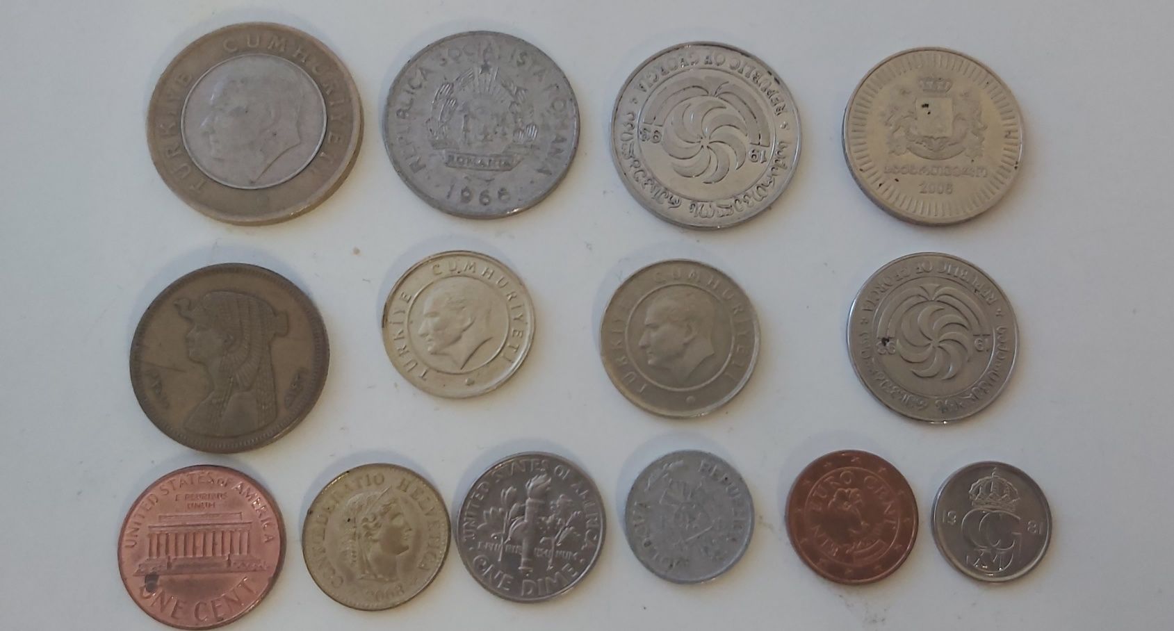 Монета разных стран мира 14 шт все разные