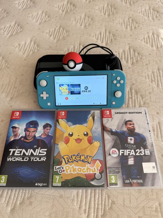 Nintendo Switch Lite com jogos