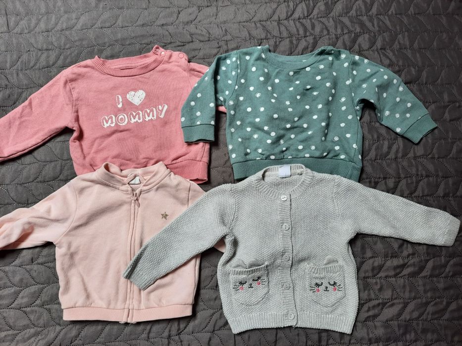 Bluzy, sweterki dziewczęce 9 szt
