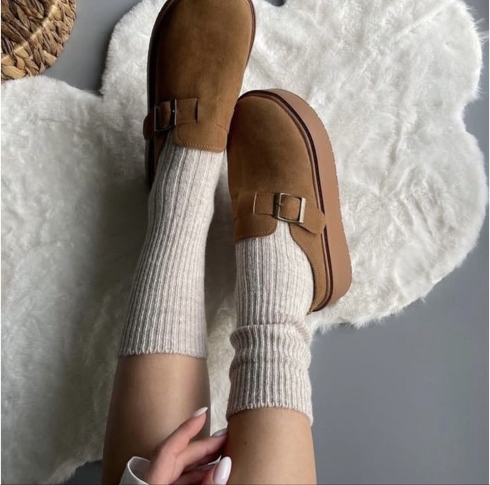 Шкарпетки з підворотом,високі,жіночі,теплі,хутро вівці