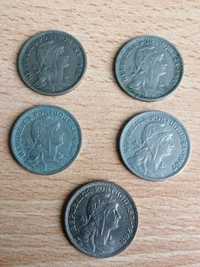 Colecção completa de moedas de 50 centavos alpaca de 1927 a 1968