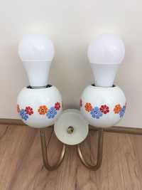 Stylowa lampa kinkiet porcelanowa