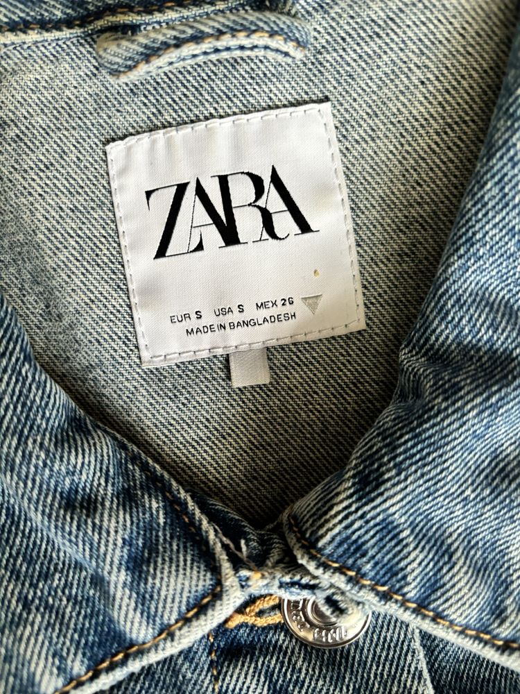 Джинсовка джинсовая куртка оверсайз Zara