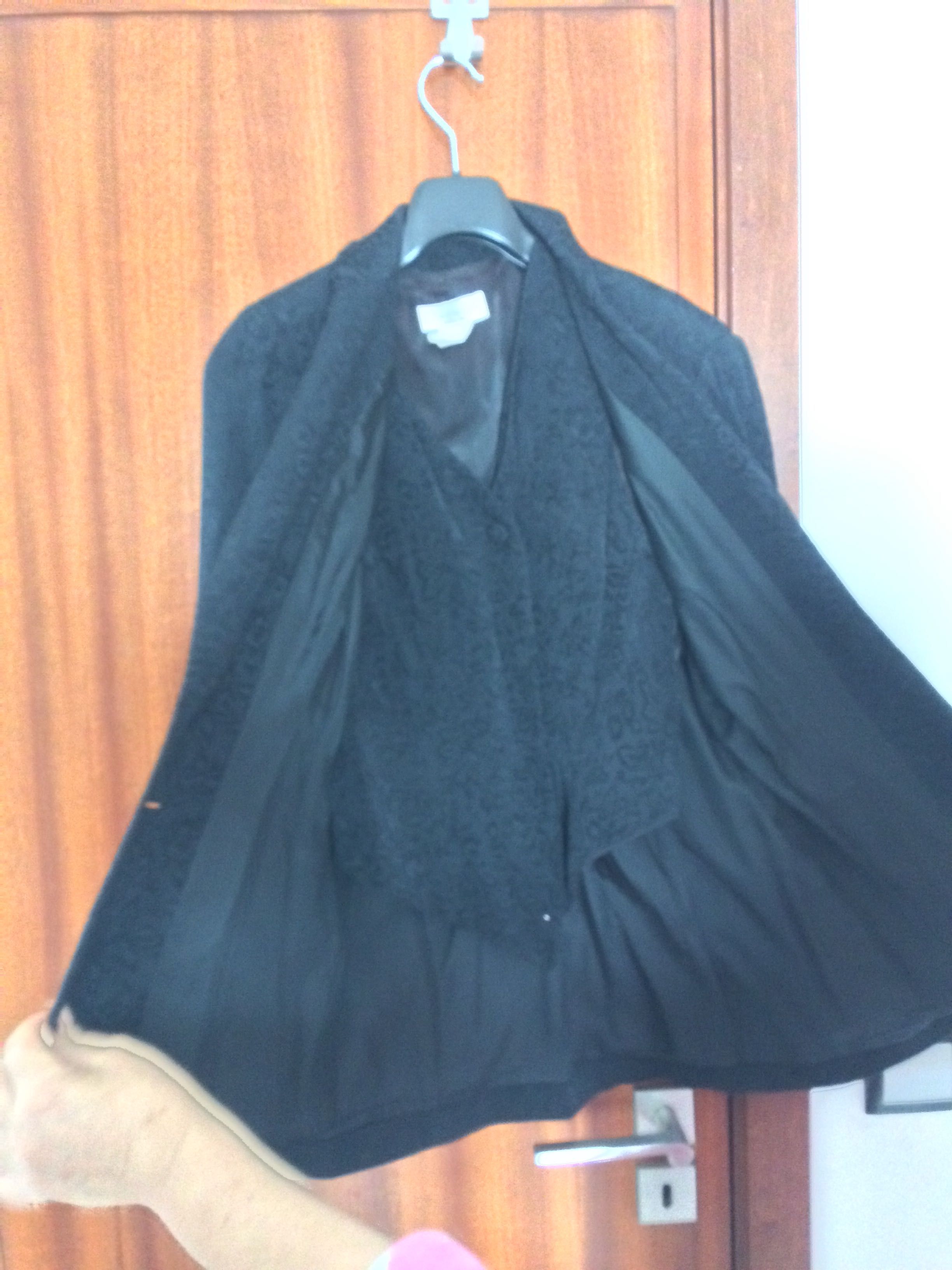 Casaco estilo clássico vintage e casaco preto com colete