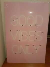 Poster/quadro "Good Vibes Only" rosa da Ikea