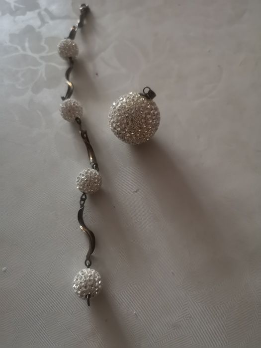 Swarovski bransoletka i zawieszka