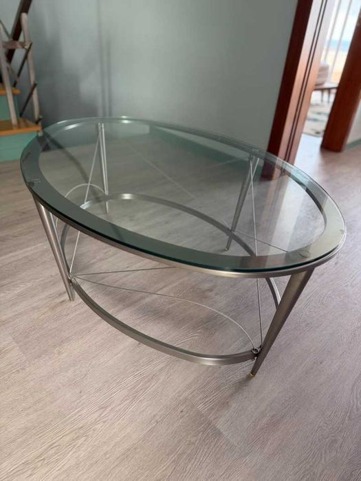 Mesa de centro prateada