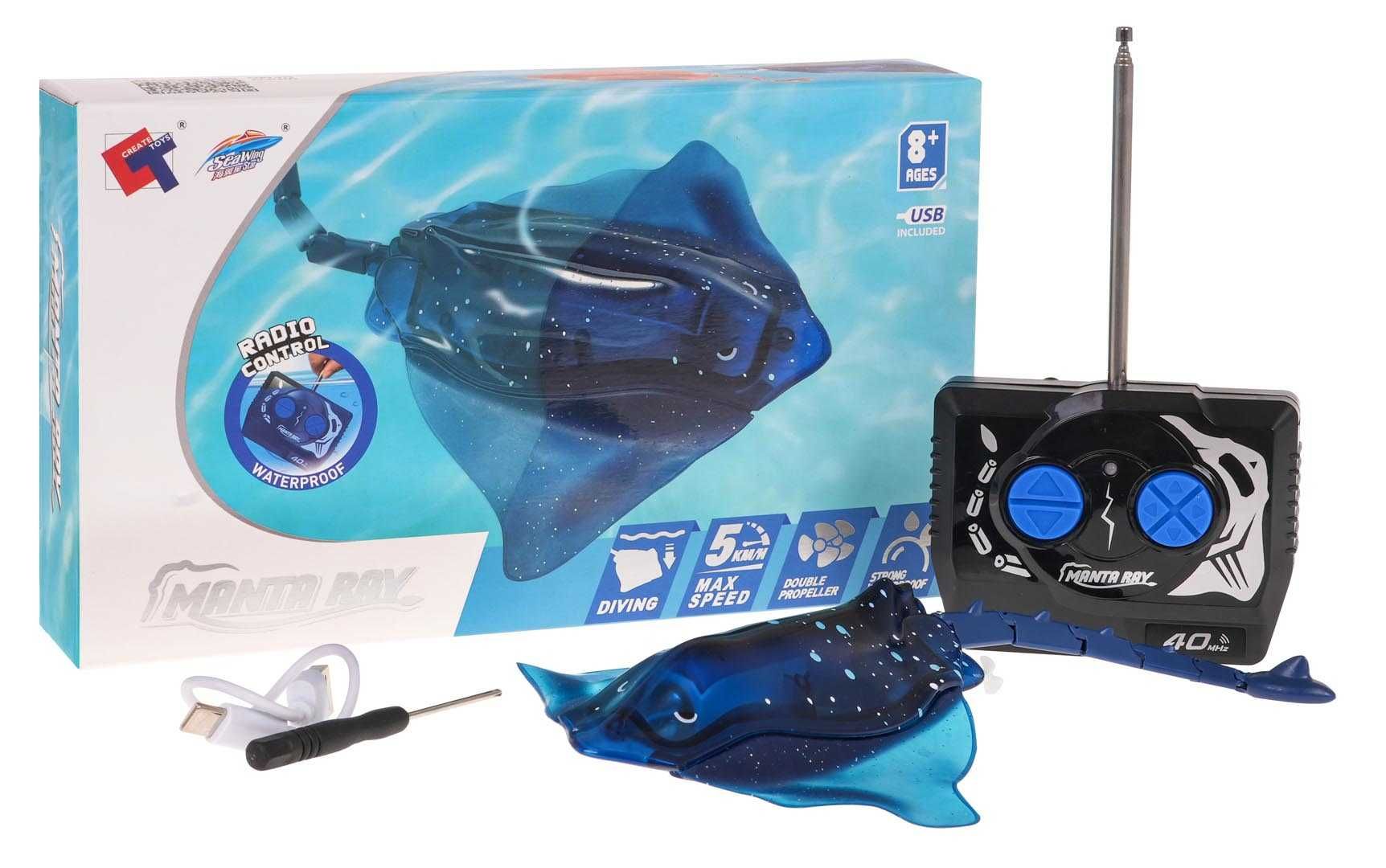 Ryba Płaszczka R/C Niebieska ZRC.6602D