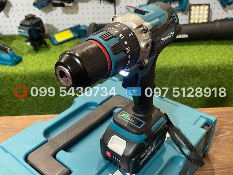 Шуруповерт Makita DHP485BL 36V 8Ah ударний з набором Шурупокрут макіта