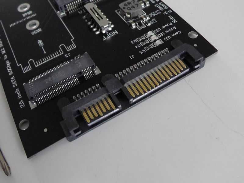Adapter Sata III do Msata i M.2 NGFF-SATA B-Mey SSD 2w1