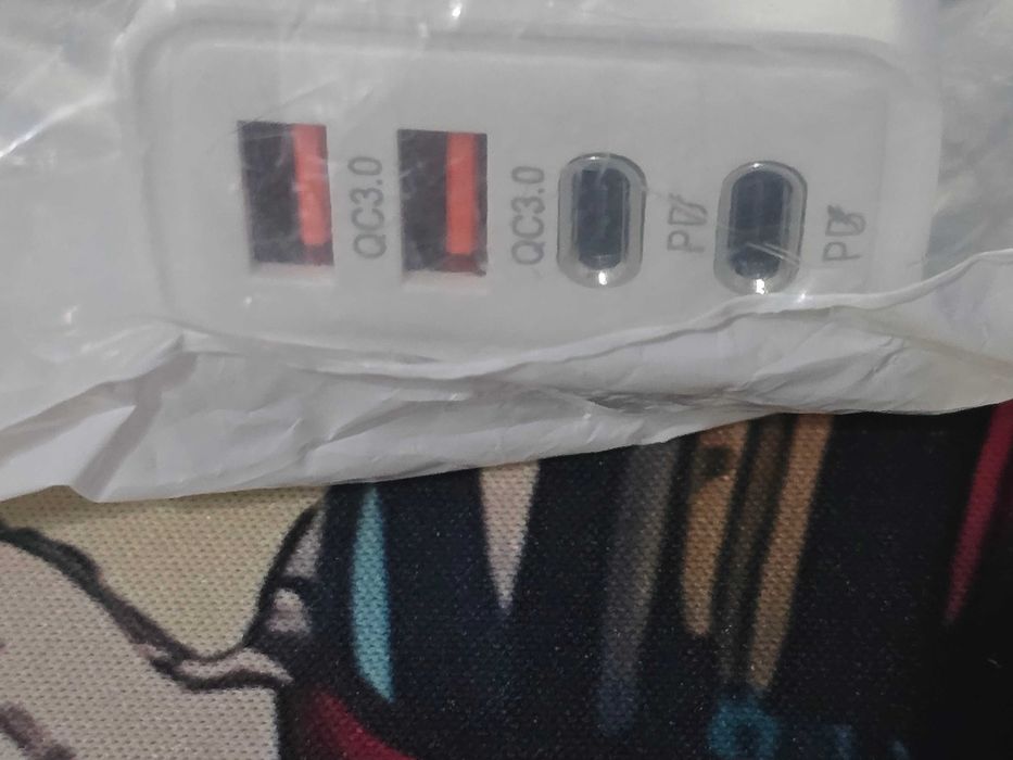 Carregador rápido universal de parede, 120W, 4 portas