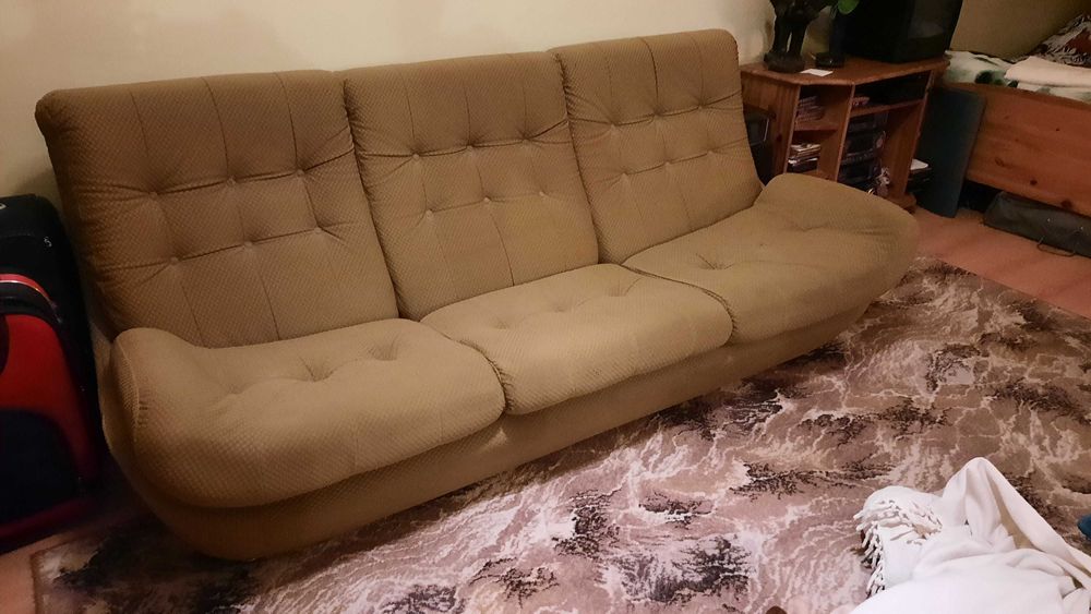 Zestaw wypoczynkowy Atlantis lata 70 vintage PRL Space Age sofa+fotele