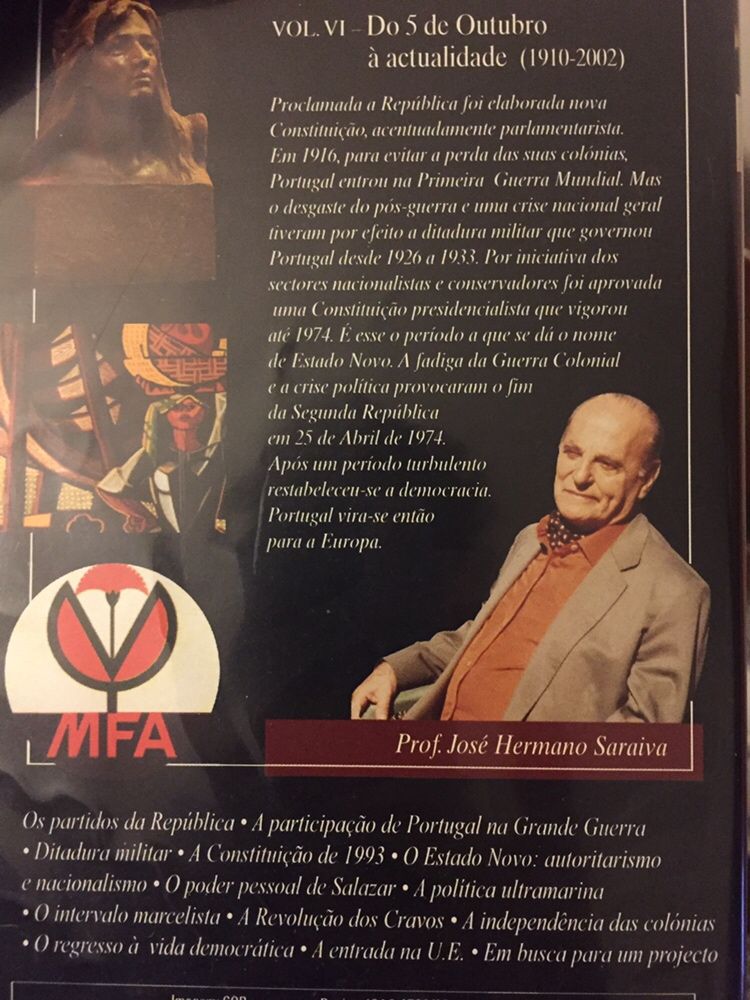 Coleção de 6 VHS História de Portugal
