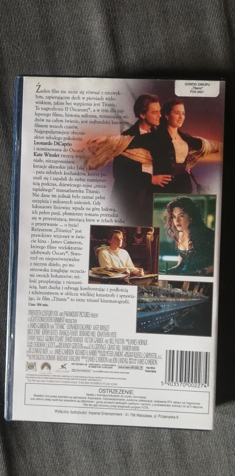 Titanic-film na VHS