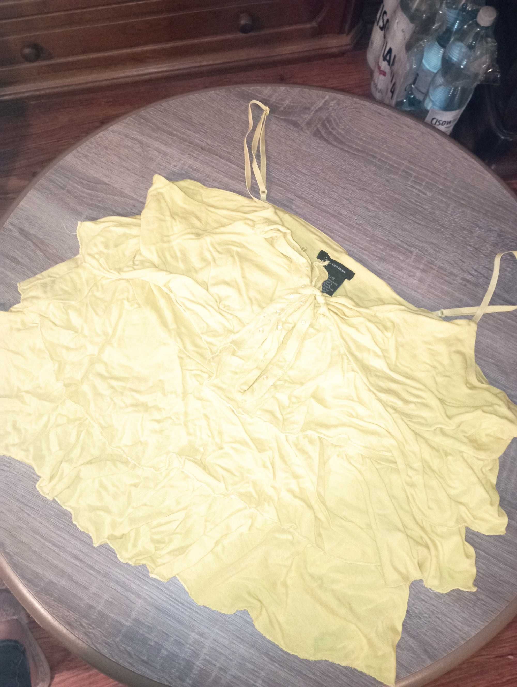 Bluzka na ramiączkach z wiązaniem na biuście Calvin Klein