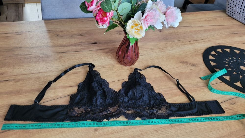 Nowy biustonosz M stanik do karmienia mama koronka sexy czarny ciążowy