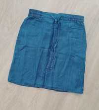 Esmara niebieska spódnica midi z lyocellu 34 XS