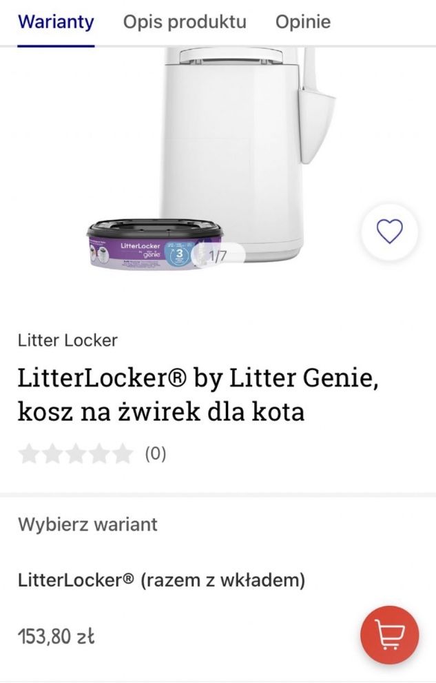 NOWY LitrerLocker za pół ceny Kosz na żwirek