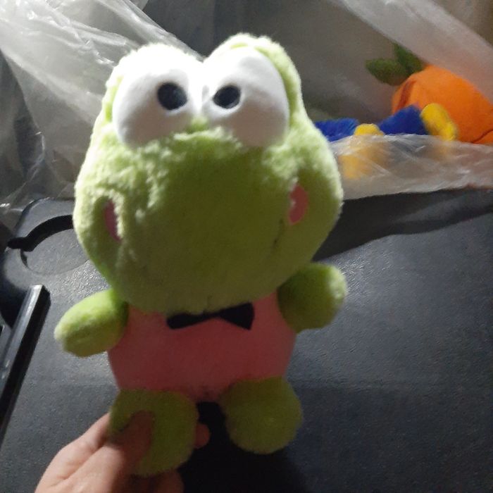 Żaba z muszką maskotka