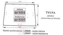 John Deere 1640,3040 - szyba tylna S 114 S 115 S 116 S 117 S 118 S 119