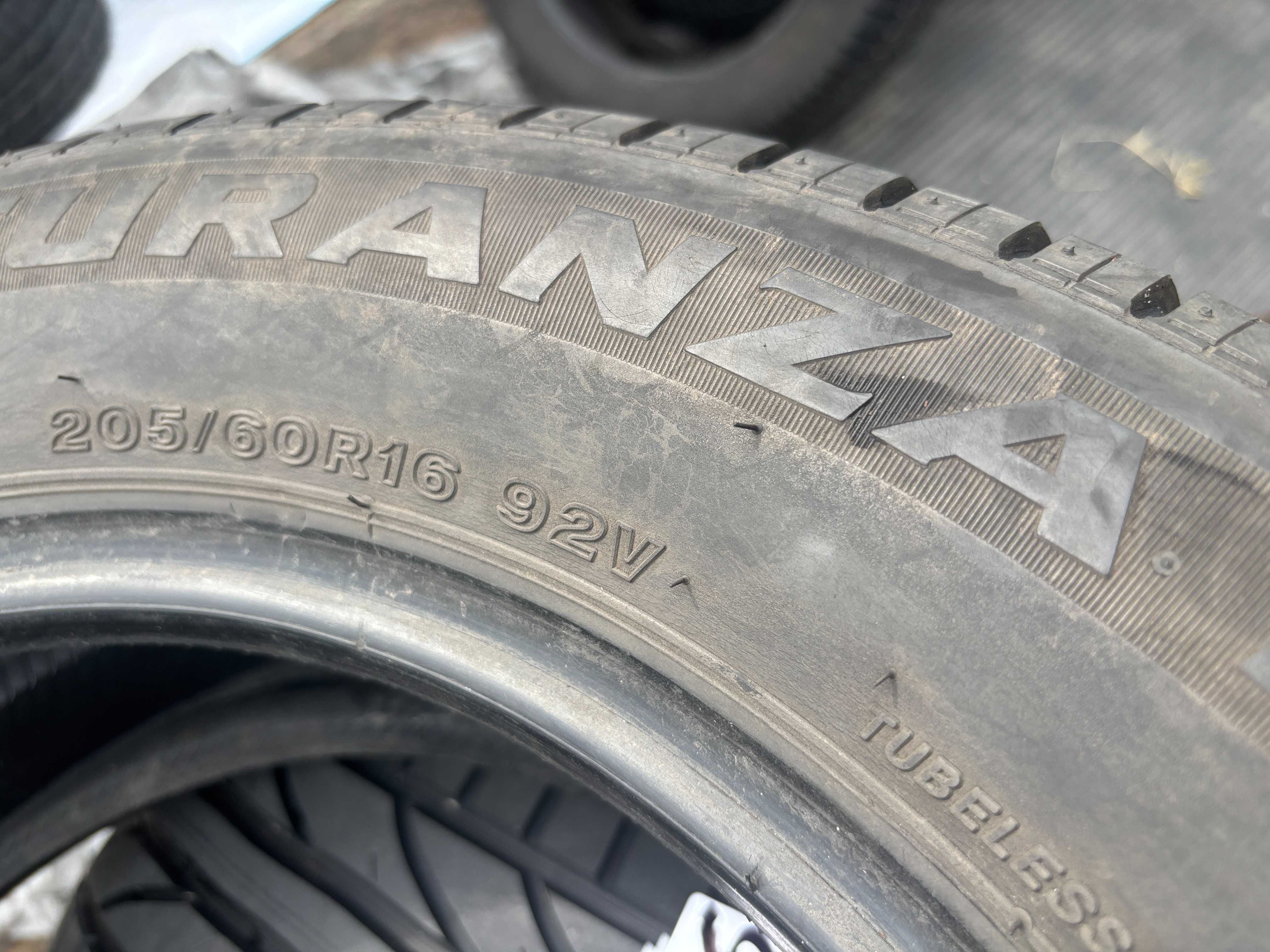 205-60-R16 BRIDGESTONE TURANZA= пара 2штуки летней резины GERMANY 2022