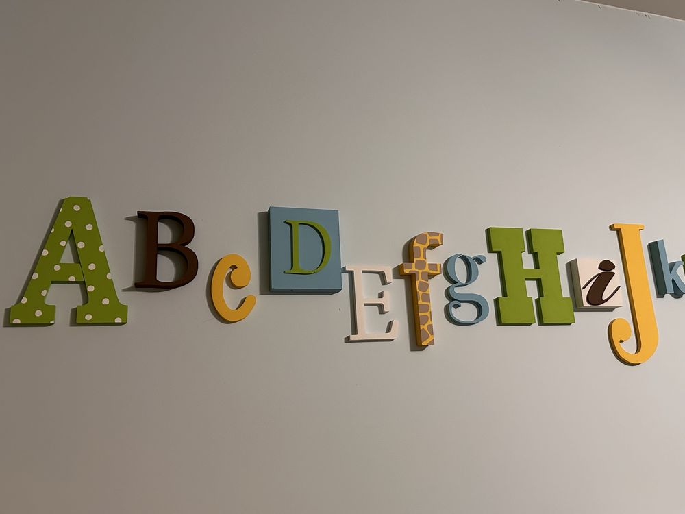 Alfabet, litery na ścianę