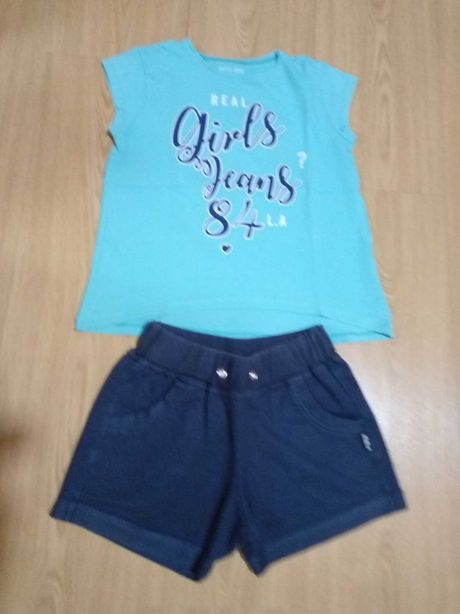 Conjunto menina 8 anos t-shirt + calção