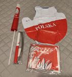 Zestaw kibica flaga baner łapa peleryna do kibicowania