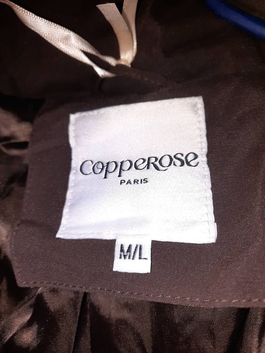 Трендовий теплий пуховик шоколадного кольору розмір M/L новий!