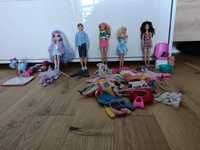 Lalki Barbie + Ken + ubranka + Spa
