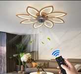 Lampa wentylator __ kwiat lotosu __ z pilotem XXL 90cm