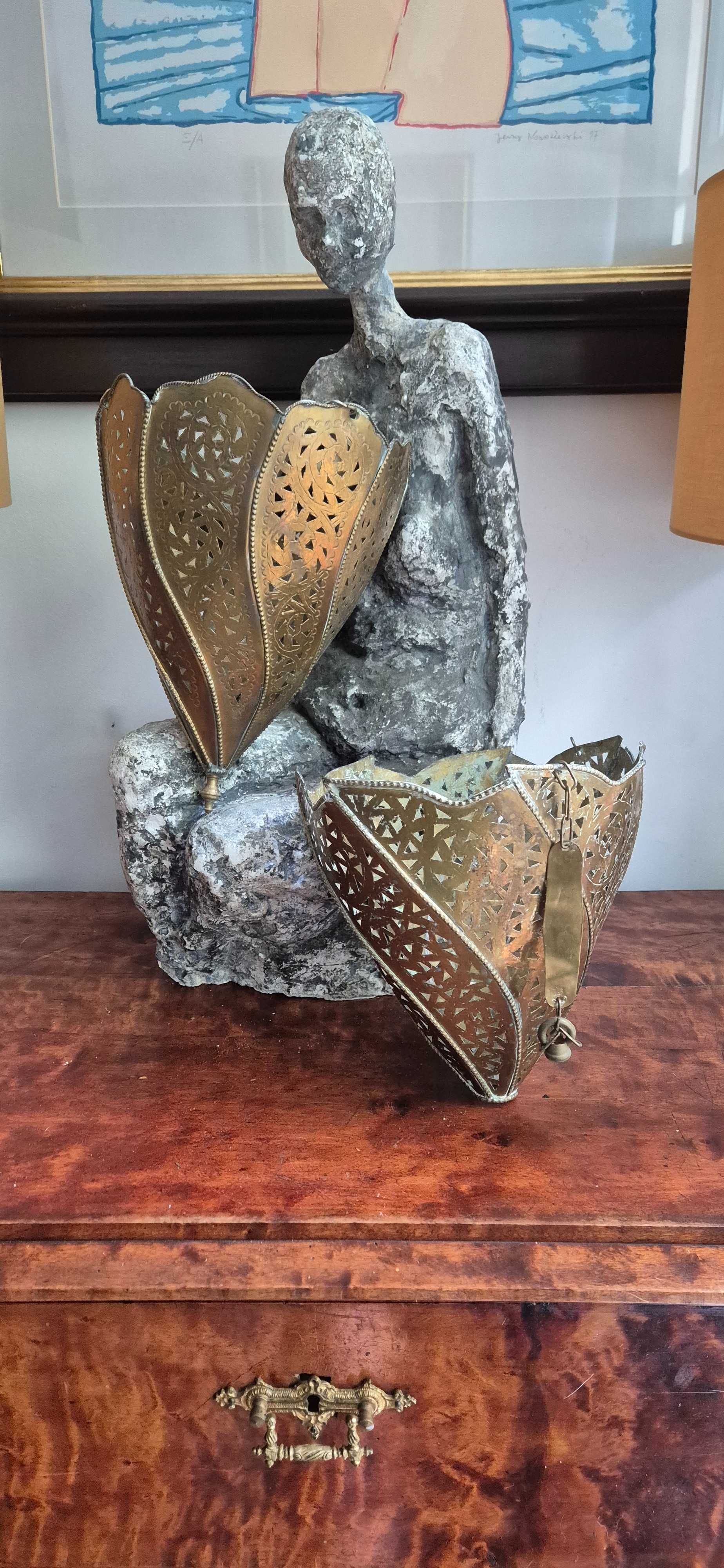 Dwa orientalne lampiony latarnie  Maroko orient glamour design