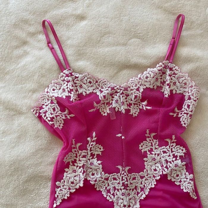 Intimissimi nowe body różowe seria Pretty Flowers sexy koronka S