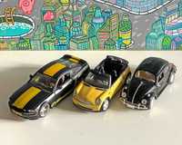 3 modele 1:24 samochody Ford Mustang Mini Convertible VW Garbus Beetle