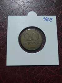 Moneta Niemcy 20 pfennig 1969